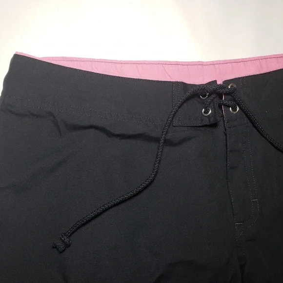 Black Wide-Leg Cargo Pocket Zip-Fly Lace-up Closure Women's Scrub Pant - Size MP - Picture 3 of 9